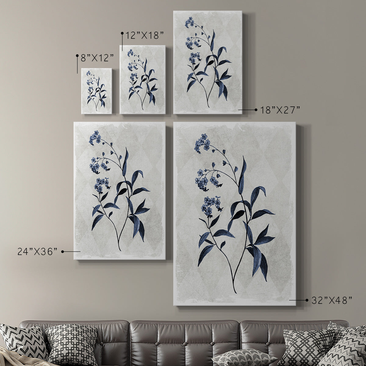 Harlequin Botanical I Premium Gallery Wrapped Canvas - Ready to Hang