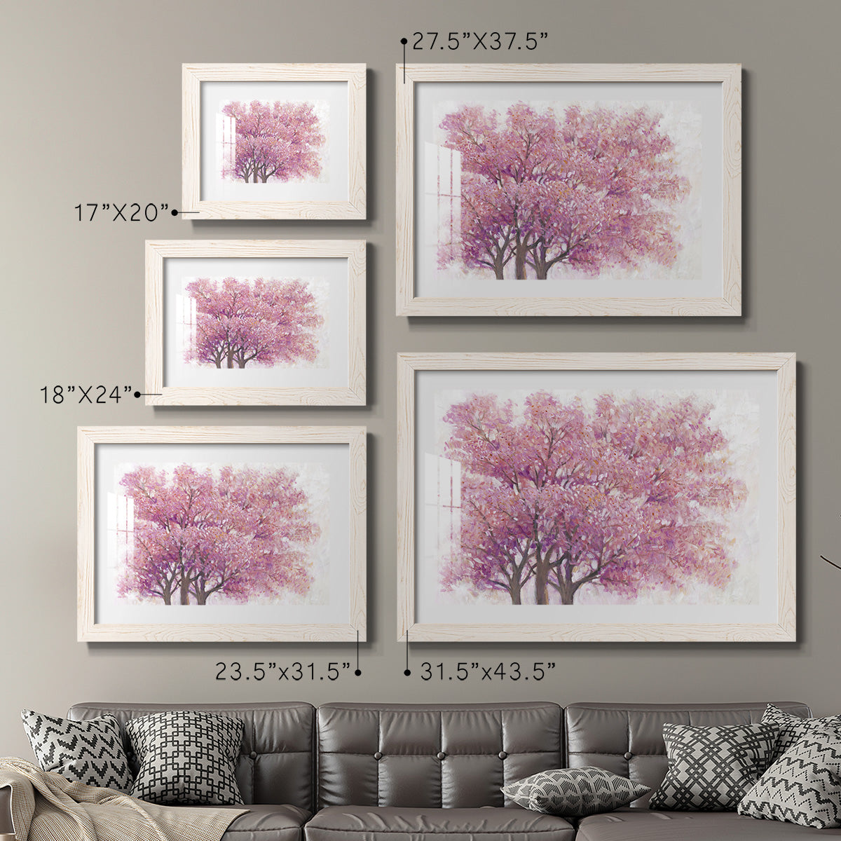 Pink Cherry Blossom Tree I-Premium Framed Print - Ready to Hang