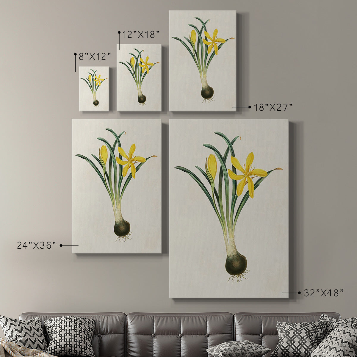 Flowers of the Seasons VI Premium Gallery Wrapped Canvas - Ready to Hang