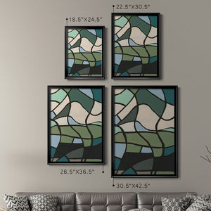 Multicolor Stained Glass II Premium Framed Print - Ready to Hang