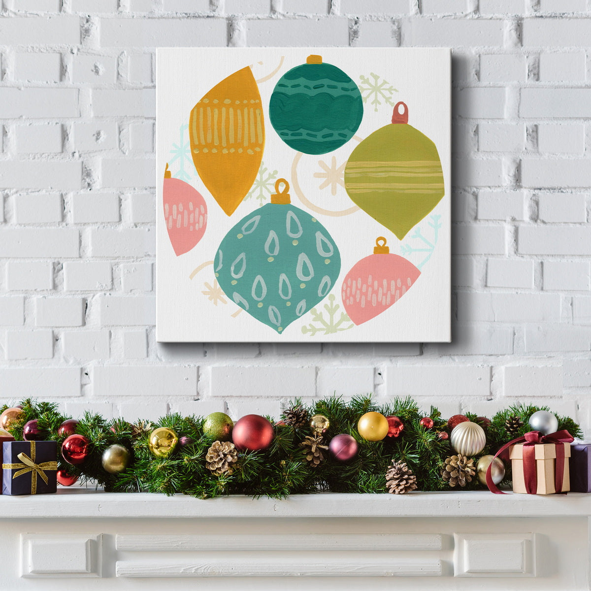 Modern Holiday Collection C-Premium Gallery Wrapped Canvas - Ready to Hang