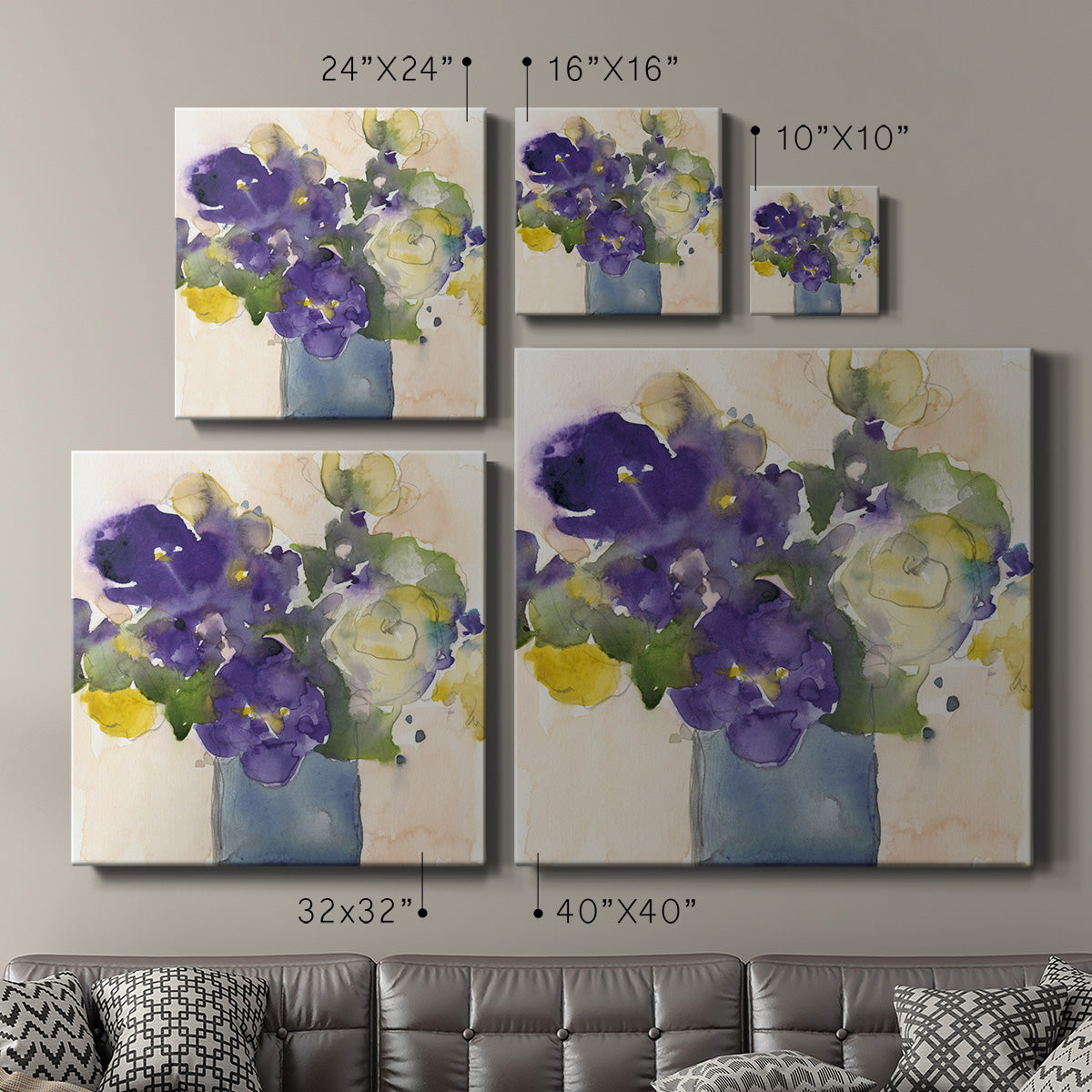 Floral Beauties I-Premium Gallery Wrapped Canvas - Ready to Hang