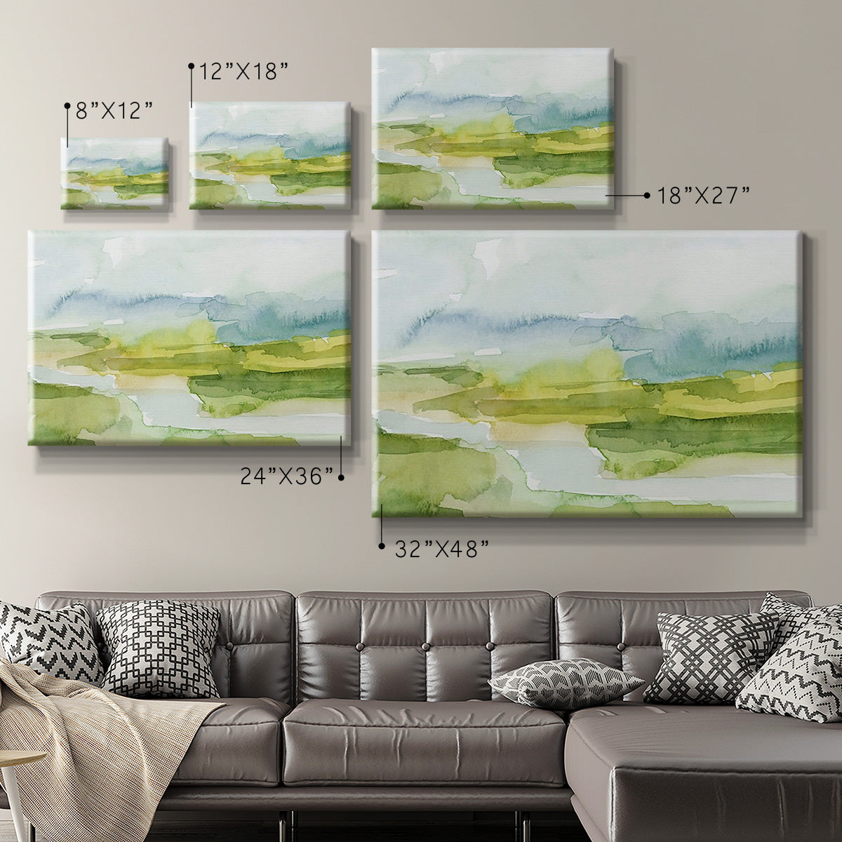 Watery Lowlands I Premium Gallery Wrapped Canvas - Ready to Hang