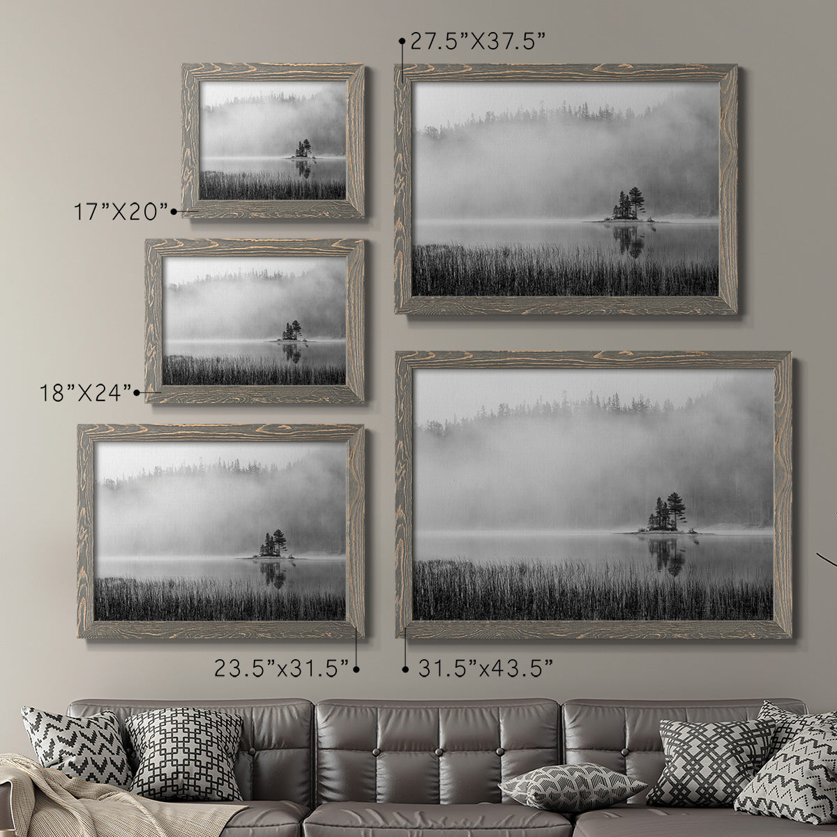 Island Fog-Premium Framed Canvas - Ready to Hang