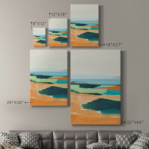 Aqua and Orange II Premium Gallery Wrapped Canvas - Ready to Hang