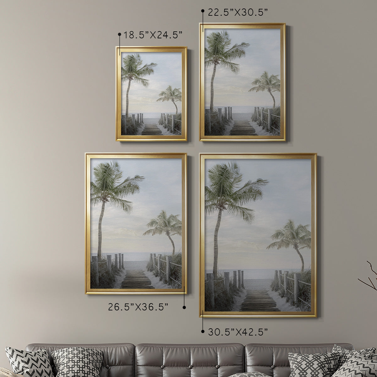 Palm Walk Premium Framed Print - Ready to Hang