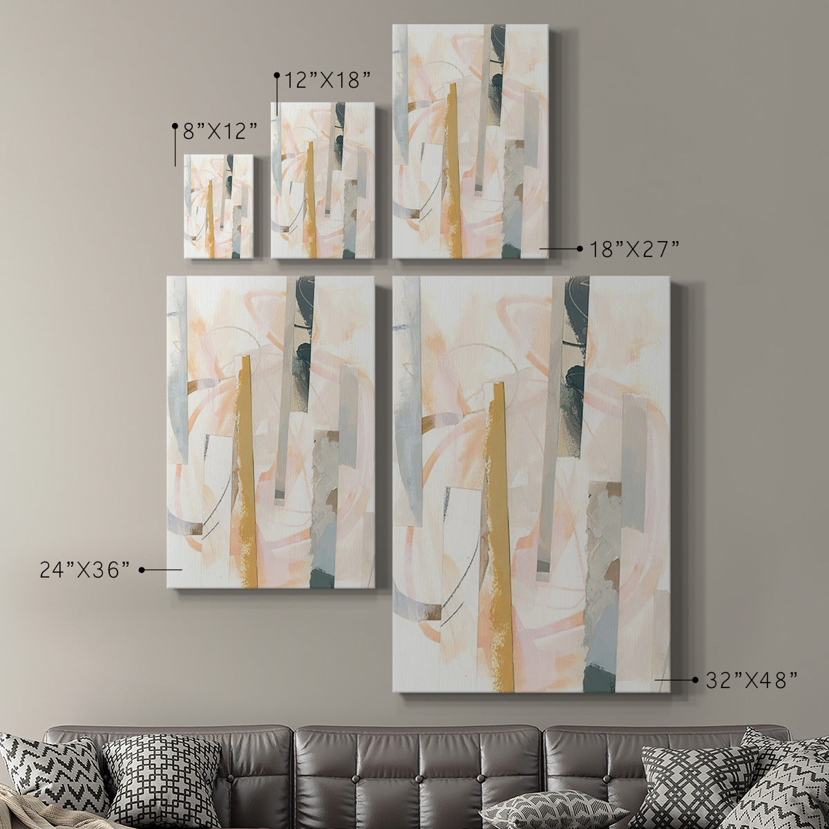 Melon Litmus I Premium Gallery Wrapped Canvas - Ready to Hang