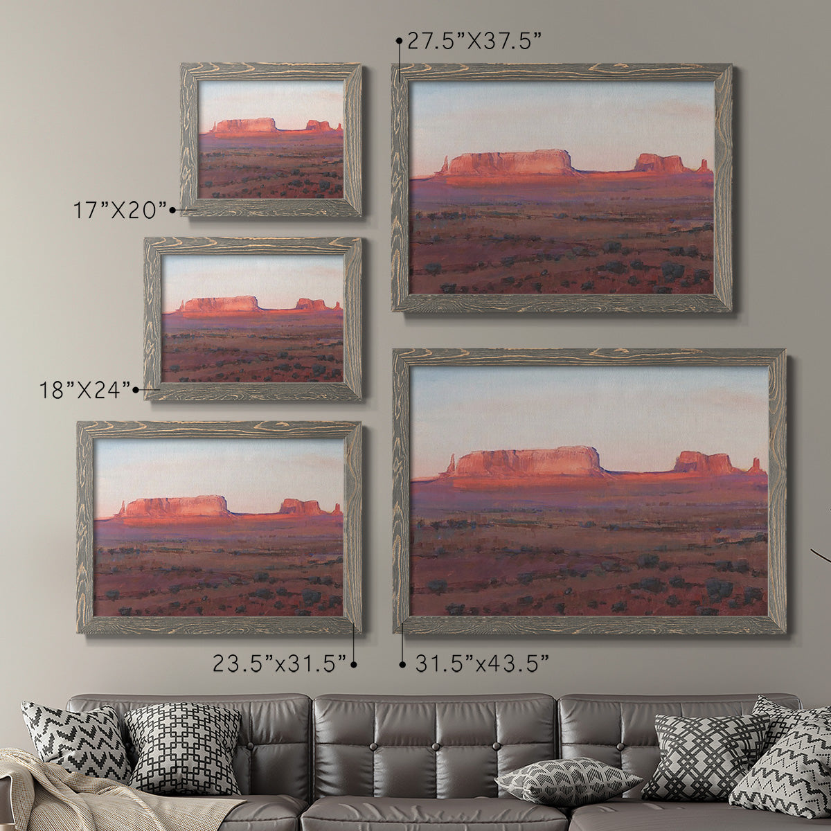 Red Rocks at Dusk I-Premium Framed Canvas - Ready to Hang