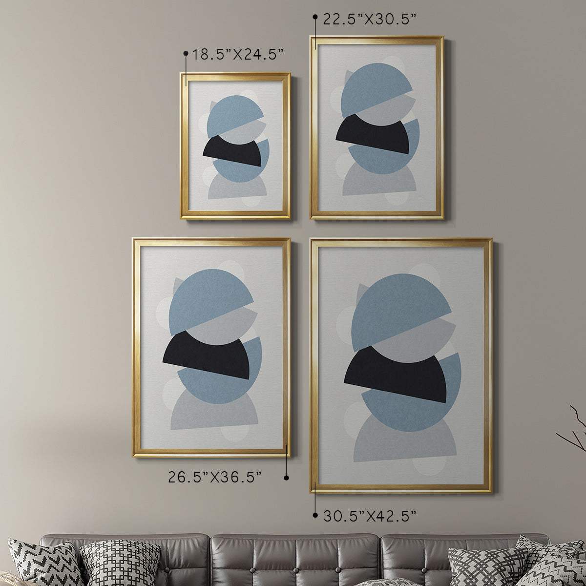 Shapely Blues I Premium Framed Print - Ready to Hang