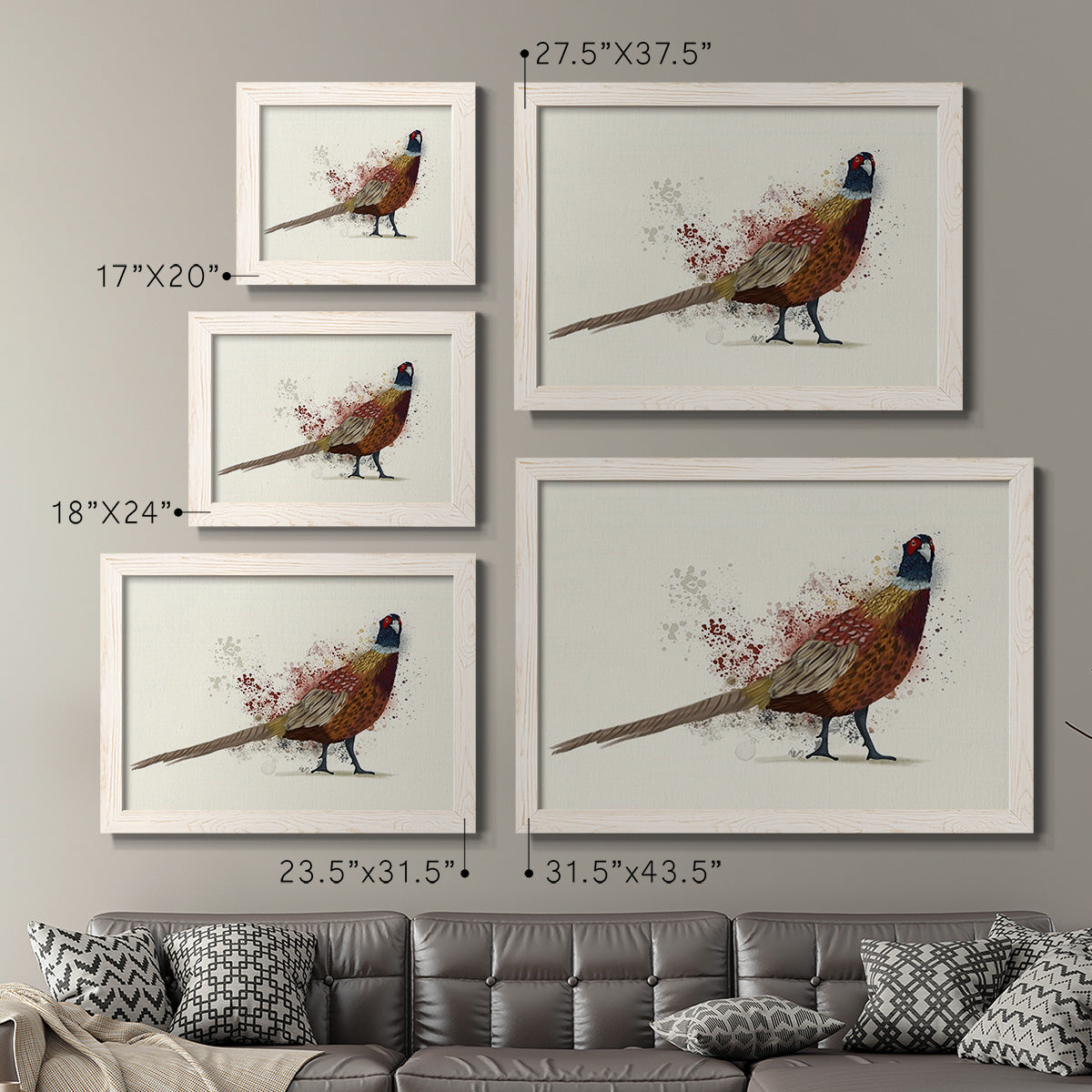 Pheasant Splash 2-Premium Framed Canvas - Ready to Hang