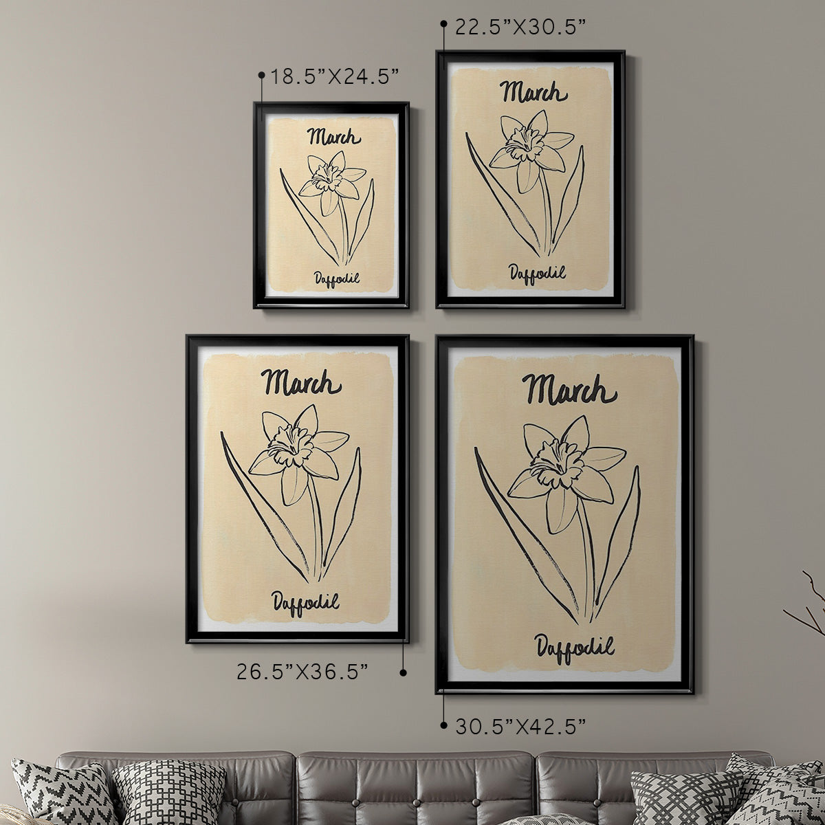 Birth Month III Premium Framed Print - Ready to Hang