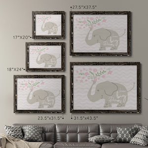 Floral Elephant-Premium Framed Canvas - Ready to Hang