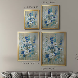 Blue Garden I Premium Framed Print - Ready to Hang