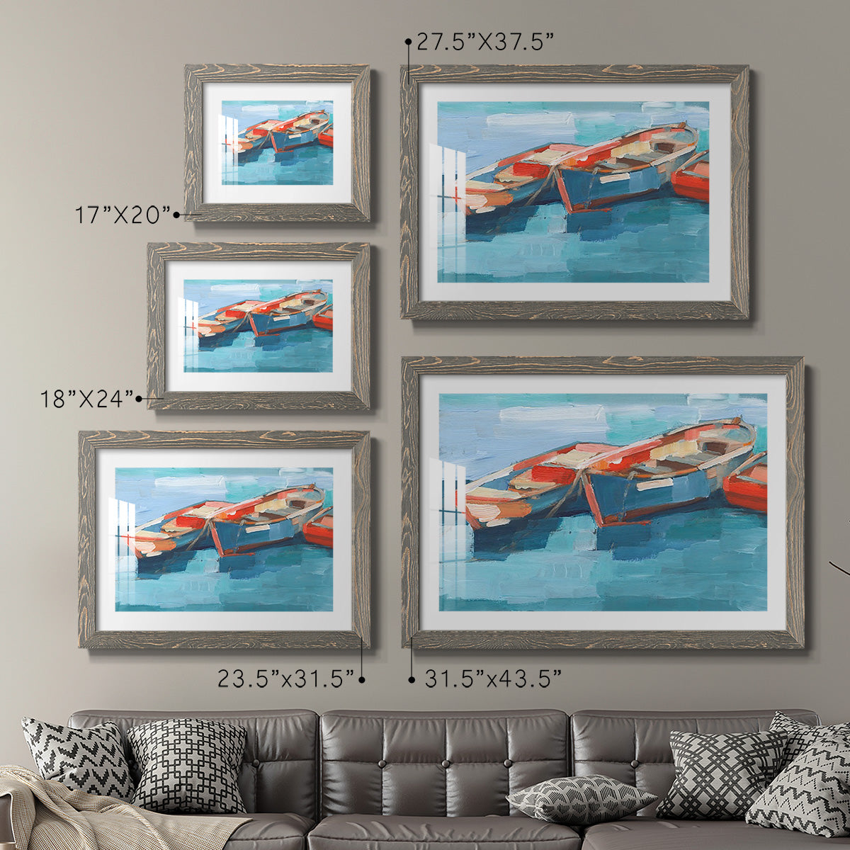 Primary Boats I-Premium Framed Print - Ready to Hang