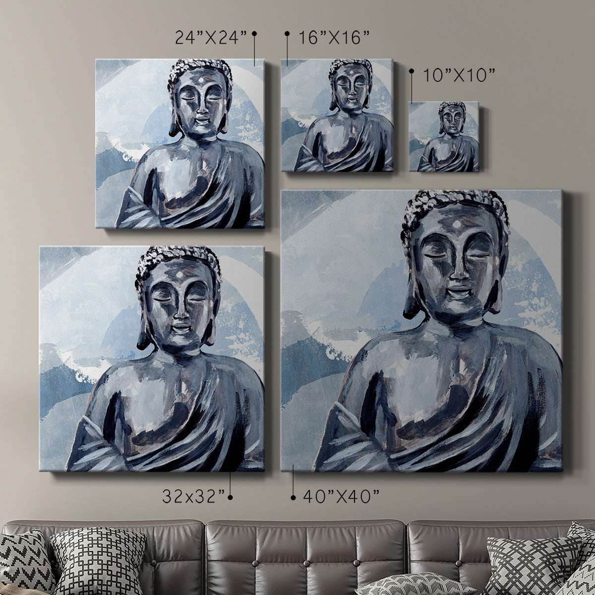 Awaken in Blue I-Premium Gallery Wrapped Canvas - Ready to Hang