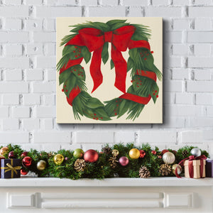 Holiday Wreath-Premium Gallery Wrapped Canvas - Ready to Hang
