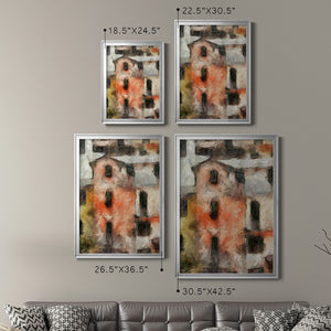 Stacked Houses IV Premium Framed Print - Ready to Hang