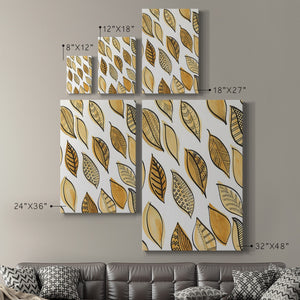 Patterned Leaf Shapes II Premium Gallery Wrapped Canvas - Ready to Hang