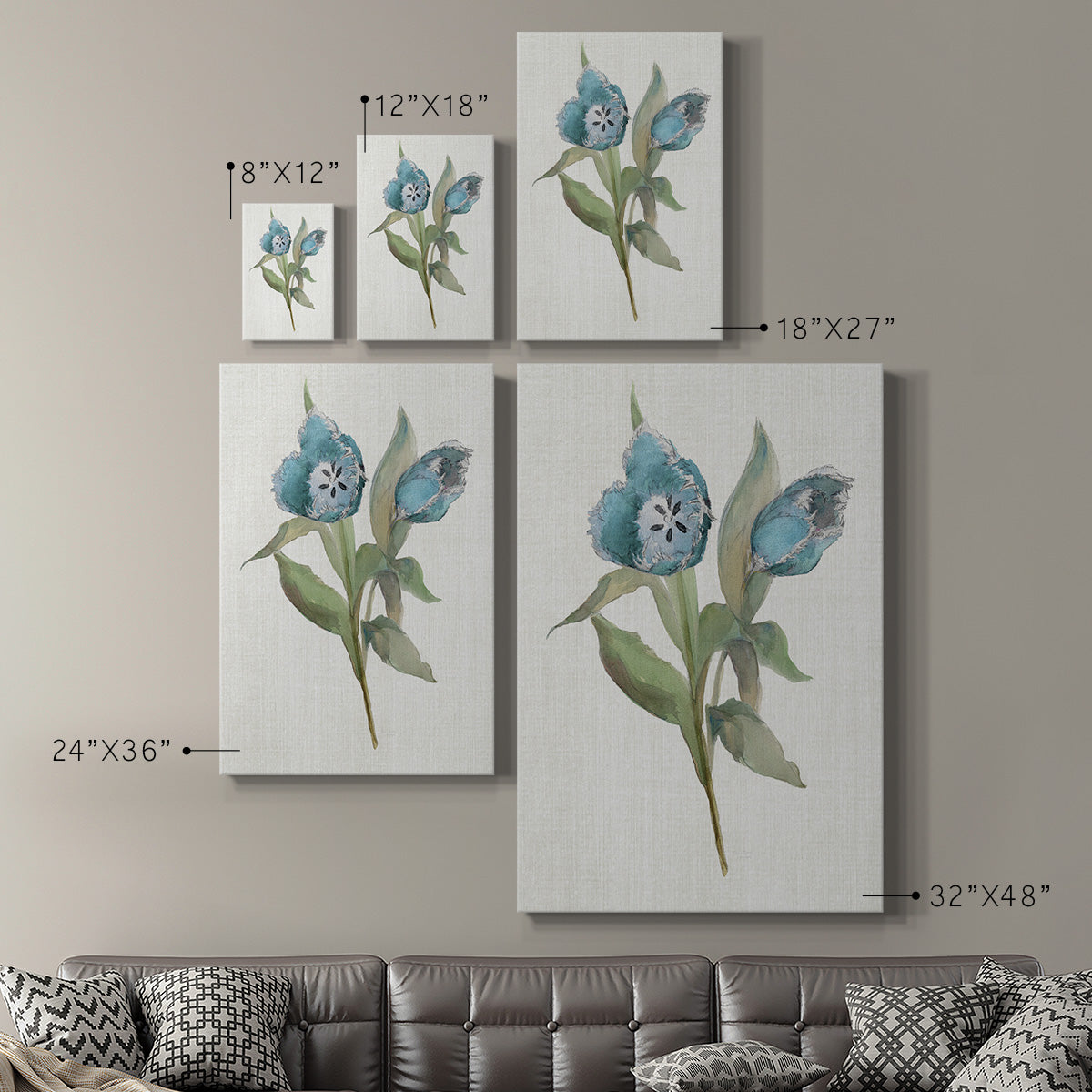 Blue Tulip Picks I Premium Gallery Wrapped Canvas - Ready to Hang