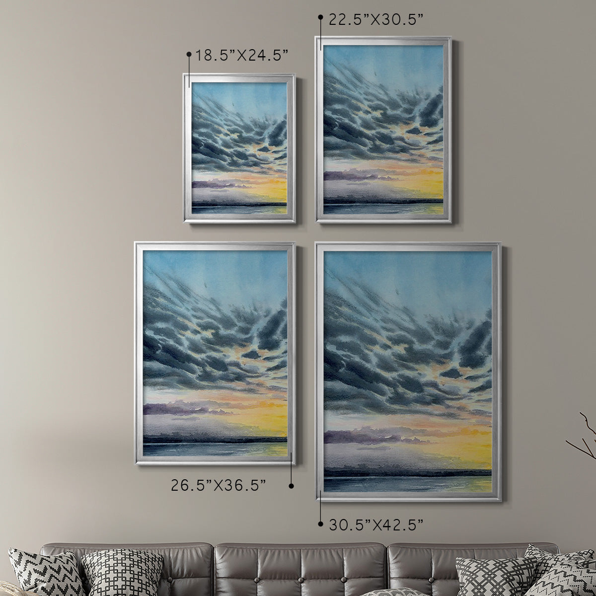 Anastasia Island Sunset I Premium Framed Print - Ready to Hang
