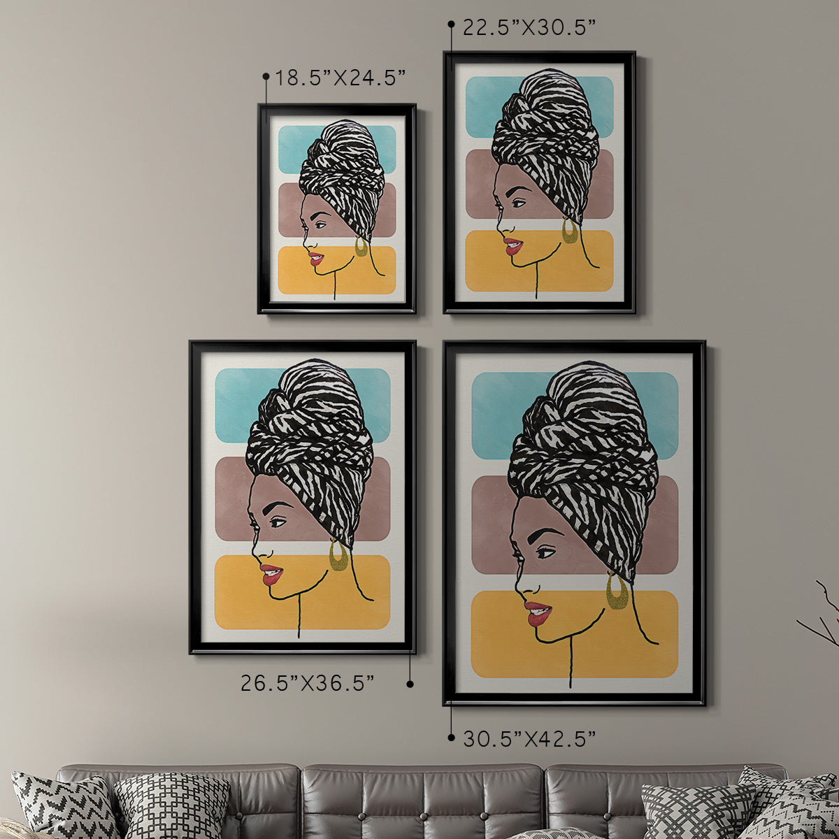 Head Wrap II Premium Framed Print - Ready to Hang