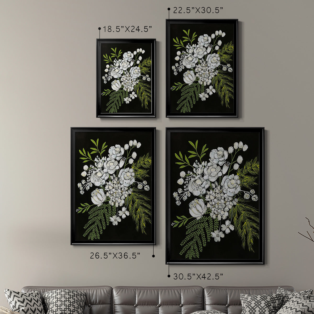 Alabaster Bouquet I Premium Framed Print - Ready to Hang