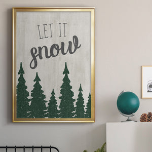 Let It Snow Forest Premium Framed Print - Ready to Hang