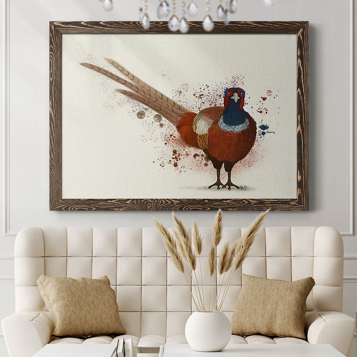 Pheasant Splash 7-Premium Framed Canvas - Ready to Hang