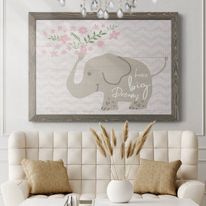 Floral Elephant-Premium Framed Canvas - Ready to Hang