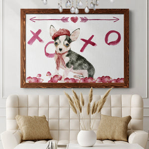 Puppy Valentine Collection A-Premium Framed Canvas - Ready to Hang