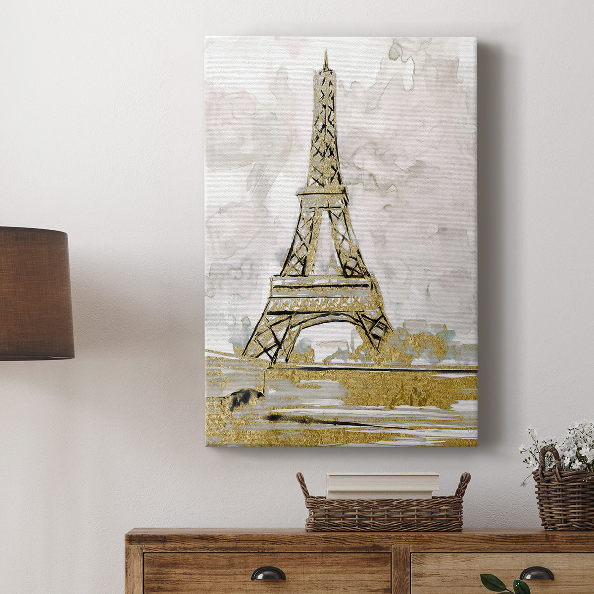 Eiffel Tower Glitz Premium Gallery Wrapped Canvas - Ready to Hang