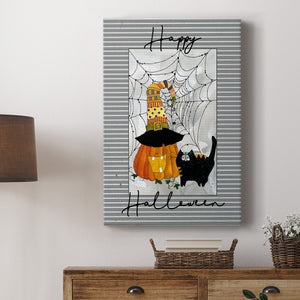 Happy Halloween Pumpkin Premium Gallery Wrapped Canvas - Ready to Hang