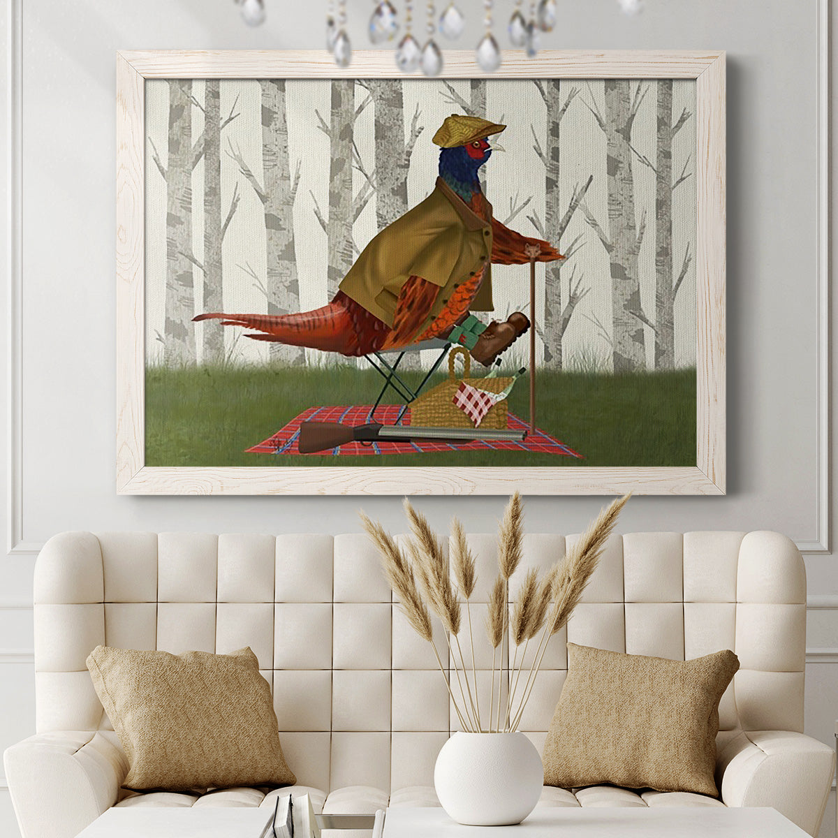 Pheasant Shooting Party 4-Premium Framed Canvas - Ready to Hang