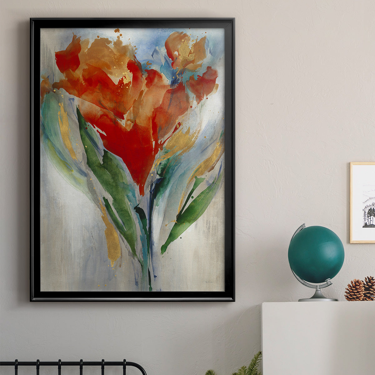 Wild Flower Bouquet Premium Framed Print - Ready to Hang