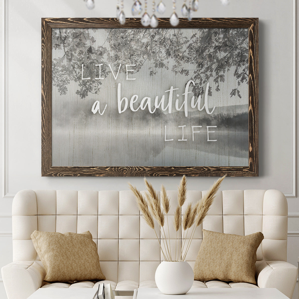 Live a Beautiful Life-Premium Framed Canvas - Ready to Hang