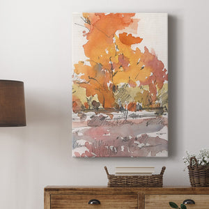 Watercolor Treeline Sketch II Premium Gallery Wrapped Canvas - Ready to Hang