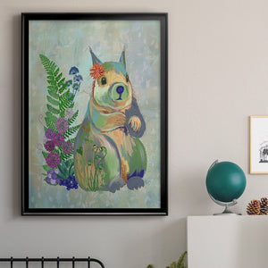 Fantastic Florals Squirrel Premium Framed Print - Ready to Hang