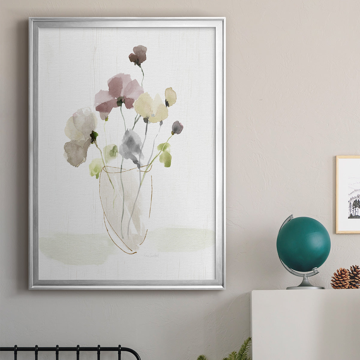 Choose Happy Bouquet I Premium Framed Print - Ready to Hang