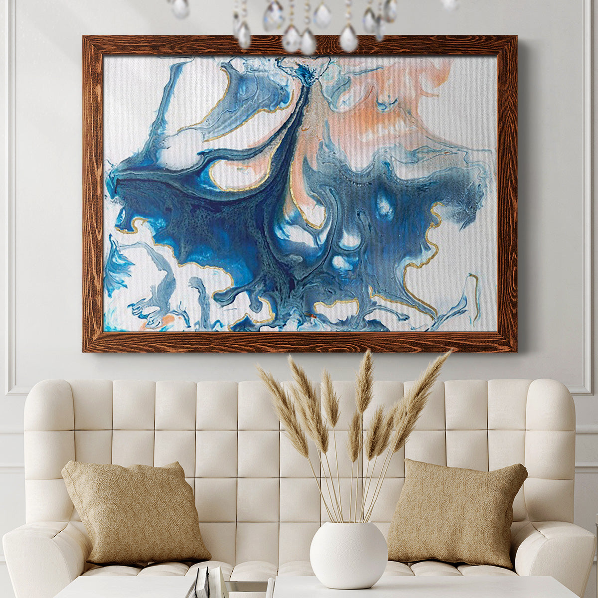 Dancing Blue I-Premium Framed Canvas - Ready to Hang