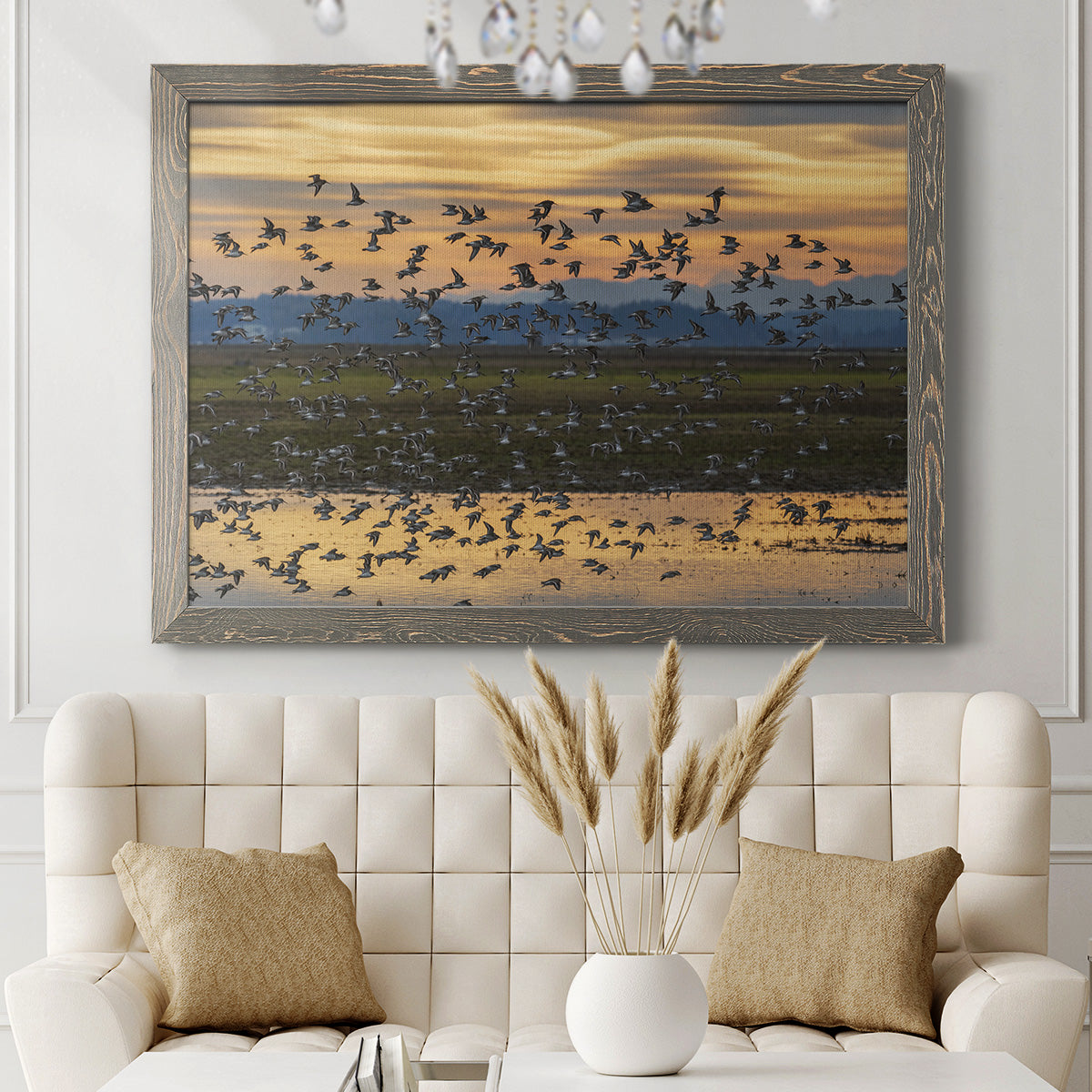 Sunset Flight-Premium Framed Canvas - Ready to Hang