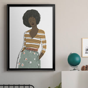 Sepia Botanical Journal I - Modern Framed Canvas Print