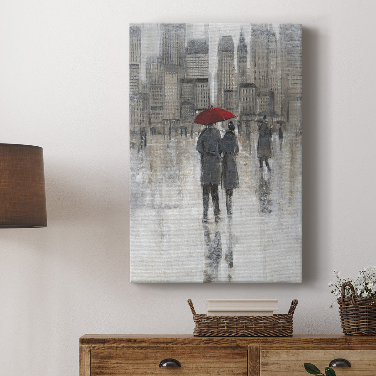 Rain in The City I Premium Gallery Wrapped Canvas - Ready to Hang