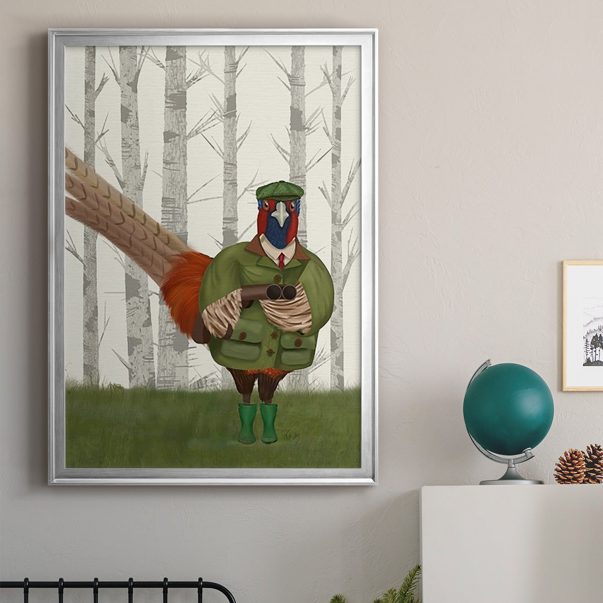 Pheasant Shooting Party 7 Premium Framed Print - Ready to Hang