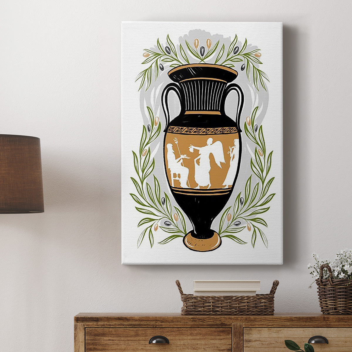 Greek Vases II Premium Gallery Wrapped Canvas - Ready to Hang