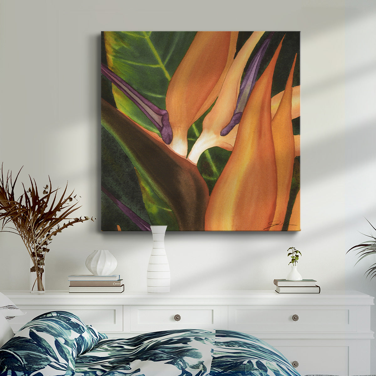 Bird of Paradise Tile I-Premium Gallery Wrapped Canvas - Ready to Hang