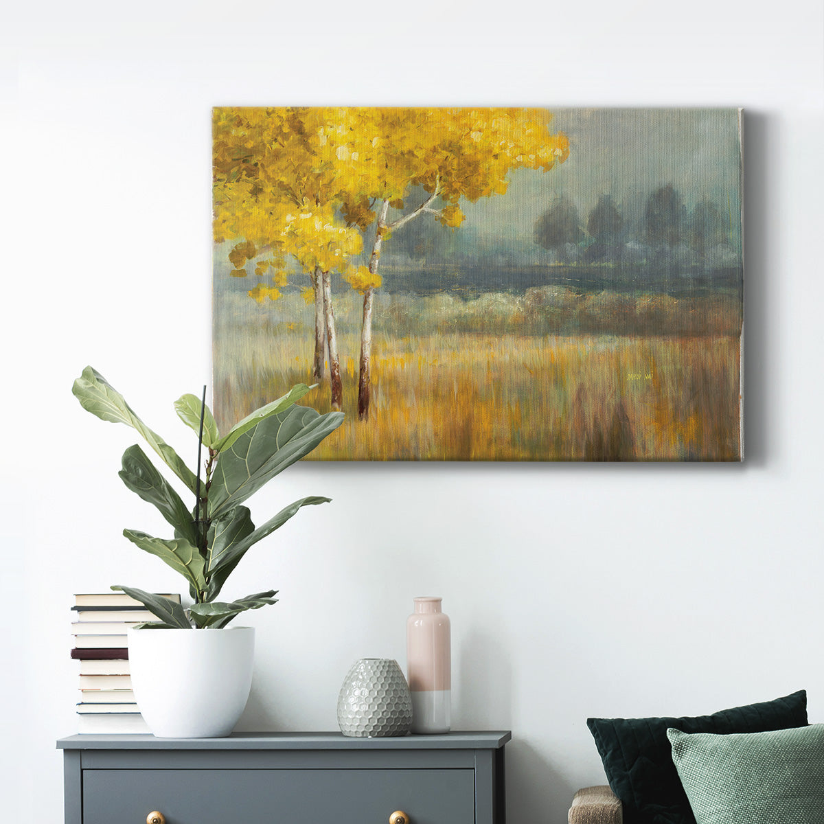 Yellow Landcape - Canvas Art Print
