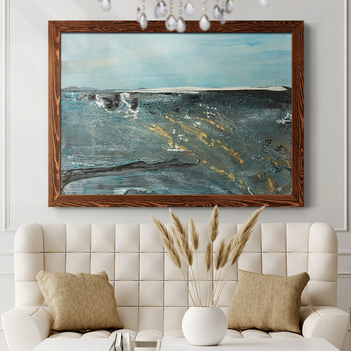 Flow of Love in Ocean II-Premium Framed Canvas - Ready to Hang