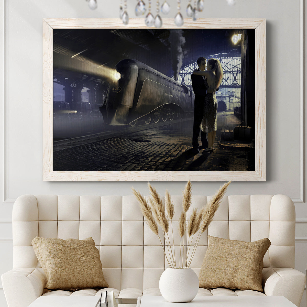Train Depot-Premium Framed Canvas - Ready to Hang