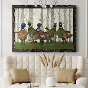 Pheasant Shooting Party Group 3-Premium Framed Canvas - Ready to Hang