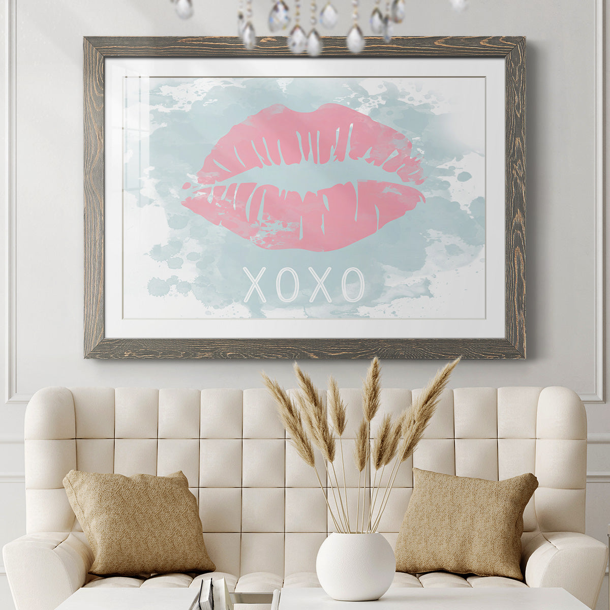 XOXO in Color-Premium Framed Print - Ready to Hang